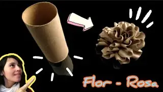 Flores de tubitos de papel higiénico/ flores con rollos de cartón/ manualidades con cartón