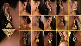 Latest Unique Gold Earrings Designs Ideas | Gold Stud & Jhumka Earrings Models | Gold Jewellery 2025