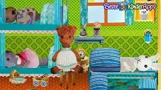 Geh&auml;kelte Tiere + Puppenhaus = Kinderspiel 