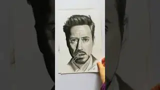#disegno #ritratto #artista #carboncino #chiaroscuro #disegnare #grafite #shorts #robertdowneyjr