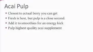Acai Berry Pulp