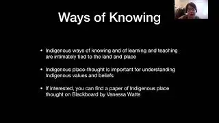 Indigenous ways of knowing