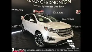 White 2016 Ford Edge Titanium Review Edmonton Alberta - Lexus of Edmonton