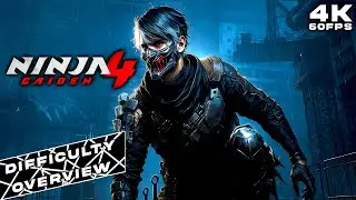 Обзор игрового процесса NINJA GAIDEN 4 уровня сложности (4K60FPS)