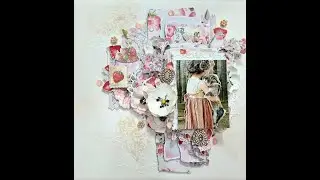 Scrapbook Layout Ideias -  Tutorial Strawberry Milkshake Prima Marketing