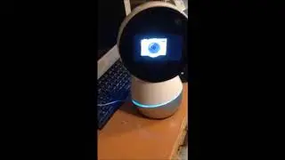 Дэйв Росс встречает своего робота Джибо.
