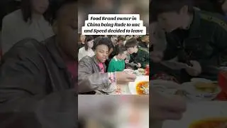 Food Brand owner in China being Rude to unc and Speed decided to leave #ishowspeed #china #shorts