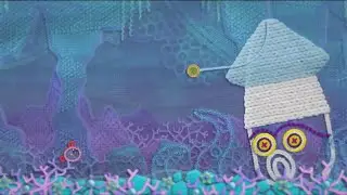 Kirby's Epic Yarn - Capamari Boss Fight