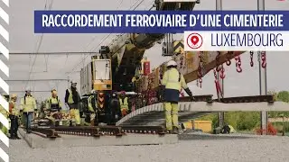 ETF Luxembourg réalise le nouveau raccordement ferroviaire de la cimenterie d'Holcim à Obourg.