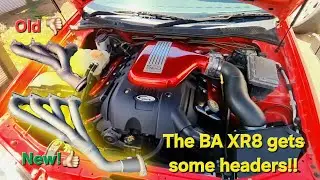 The BA Falcon XR8 gets a set of ceramic coated Pacemaker Tri-Y headers installed