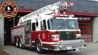 Surrey Fire Service Quint 9 Responding