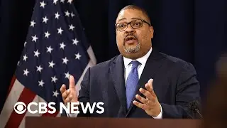 Manhattan DA Alvin Bragg speaks to reporters after charging Trump with 34 counts