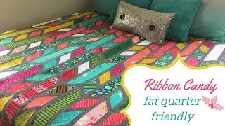 Fat Quarter Friendly Modern Christmas Quilt Perfect for Using Up Holiday Scraps! Ribbon Candy