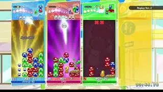 Puyo Puyo Champions PC Valkyrie Arle VS Rafisol VS Paprisu Fever Mode