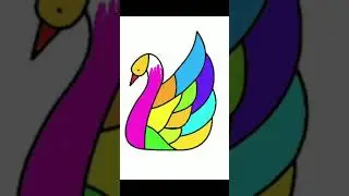 Coloring book. Swan. Coloring book. Learning to draw.