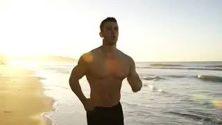 Beach Run Energy | Aesthetic Male Physique in Motion 💨🔥 #beachrun #fitmen #aestheticphysique