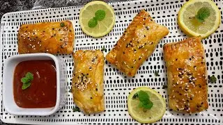 Chicken tikka puff pastry recipe/bakery style  pastry|make and freeze recipe|simple&easy snack