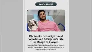 Security guard saves man who jumped to unalive himself in Masjid Al Haram!🤲