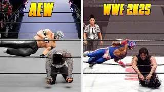 WWE Superstars in AEW Fight Forever vs WWE 2K25 | Signatures, Finishers & Entrances