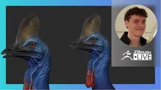 Organic Character & Creature Sculpting: Cassowary Bird - Luc Tschopp - ZBrush 2021.7