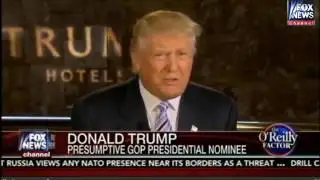Trump interview on The O'Reilly Factor 6 6 16