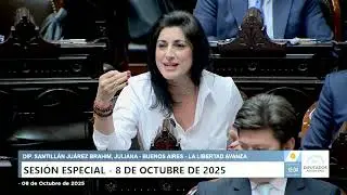 Diputada Santill&aacute;n Ju&aacute;rez Brahim, Juliana - LLA - Sesi&oacute;n 08-10-2025 - PL