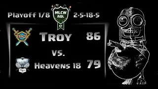 Troy Vs Heavens 18. MLCW AQL. Play off 1/8.