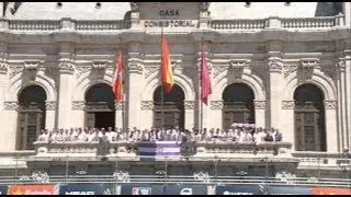 Recepción del Real Valladolid en el Ayuntamiento tras el ascenso a Primera