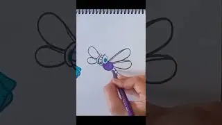 #dragonfly #drawing #viral #shortvideo #ytshorts #easy #cute #art #trending #satisfying #latest