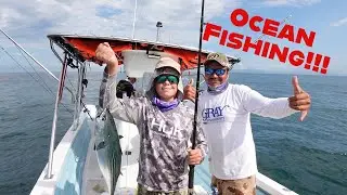 Fishing in the OCEAN!!!  First time!!  Skip Jack Smackdown!