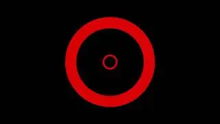 SCHWARZER BILDSCHIRM DOPPELRING ROTER RING, DOPPELTER ROTER KREIS RING 1 STUNDE