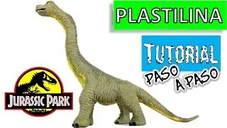 ✅COMO HACER UN DINOSAURIO BRAQUIOSAURIO DE PLASTILINA- JURASIC PARK ✅ MI MUNDO DE PLASTILINA