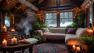 Sentimental Classic Jazz & Piano ❄️🕯️ | 2 Hours of Dreamy Winter Cabin Ambience