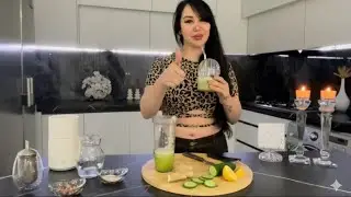 My Morning Green Drink &ndash; Cucumber Lemon Ginger Chia ✨