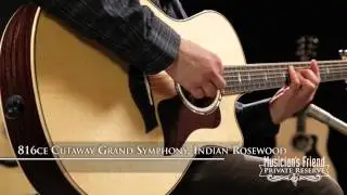 Taylor 816ce Brazilian Rosewood Cutaway Grand Symphony Acoustic-Electric Guitar Natural
