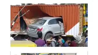 Flying Swift Dzire 🥵 Accident of Maruti Car 🚗 Unique Accident Ajeebogareeb ghatna 😂🤣