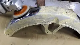 Old Rusty Motorcycle Madguard Restoration