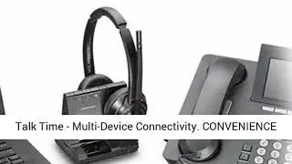 Plantronics Savi 8220 Wireless DECT Headset System 207325-01 with Cleaning Set