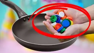 Come riciclare tappi di plastica fai da te (risultato assurdo)