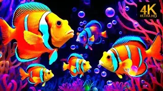 Relaxing 4K Aquarium: Ocean Beauty for Mindful Meditation | Relaxing Blue Tones