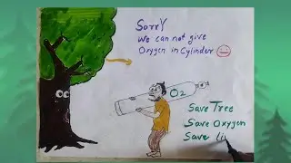 Oxygen Shortage Drawing|Save tree |Save lives|Save tree save Oxygen|#NSKDRAWINGTEACHER