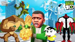 Shinchan Found The Omnitrix in GTA 5 | Franklin Became Ben 10 To Save Los Santos! 🔥