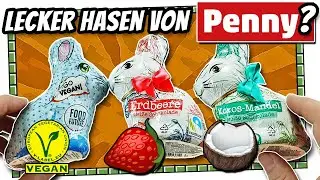 Penny Osterhase VEGAN 🍃 im Test + ERDBEERE 🍓 + KOKOS-MANDEL 🥥 [Douceur und Food for Future]