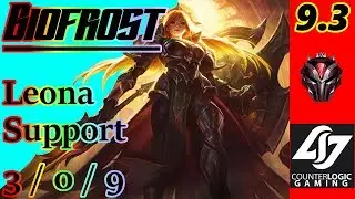 Biofrost as Leona Support | S9 Patch 9.3 | NA Grandmaster | Full Gameplay