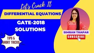 Differential Equations | GATE-2018 Solutions | Short Tricks #gate2024 #differentialequation #gate