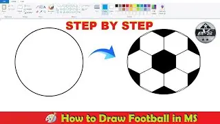 How to Draw Football in MS Paint । ফুটবল কীভাবে বানাবে পেন্ট এ । #learnwithranjit #MSPAINT #football