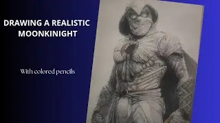 Drawing a realistic Moonknight - time lapse