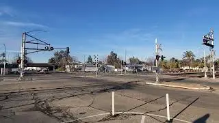 Union Pacific Hi-Rail Truck passing Draper st Kingsburg California