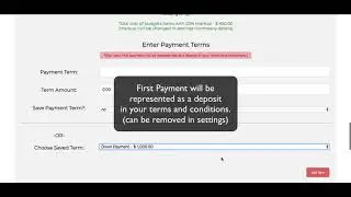 View Estimate and Create a Payment Schedule