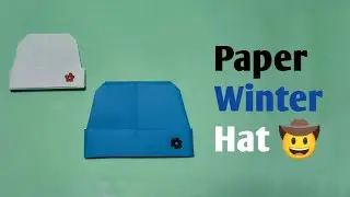 How to make paper Winter Hat || Easy Origami Paper Hat 🤠 #origami #papercraft #trending #diy
